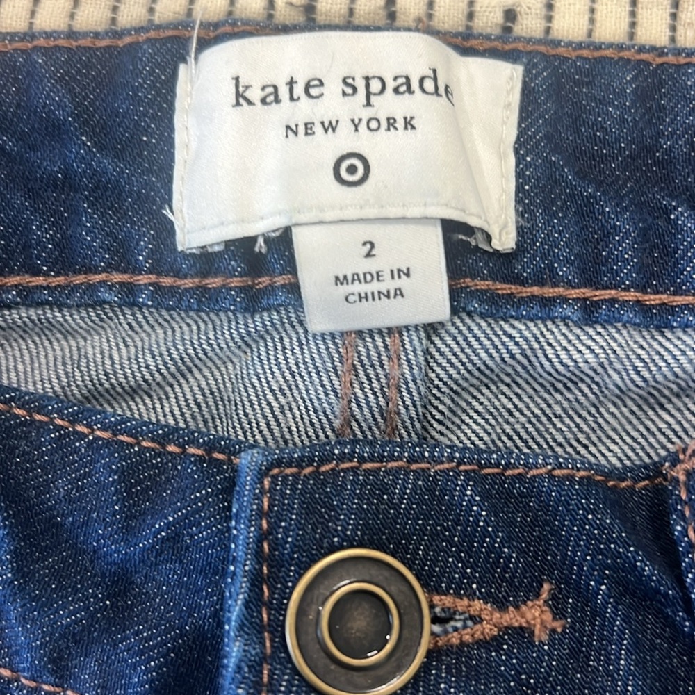 Women’s High Rise Straight Leg Wide Cuff Jeans Kate Spade x Target Size 4 NWT - Picture 10 of 11